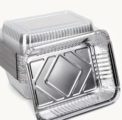 Disposable recyclable eco-friendly aluminum foil food container